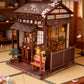 Japanese DIY Miniature House Kit, Wooden Mini Doll House Kit, Mini House Building Kit, DIY Book Nook Kit, Tiny Model House for Adults to Build,