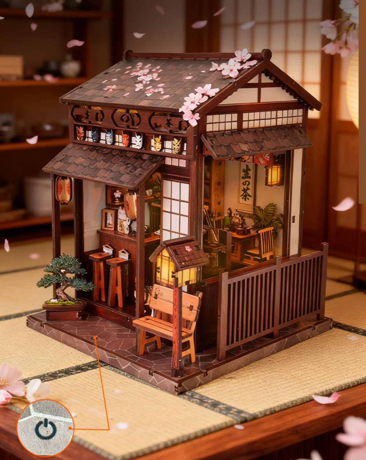 Japanese DIY Miniature House Kit, Wooden Mini Doll House Kit, Mini House Building Kit, DIY Book Nook Kit, Tiny Model House for Adults to Build,
