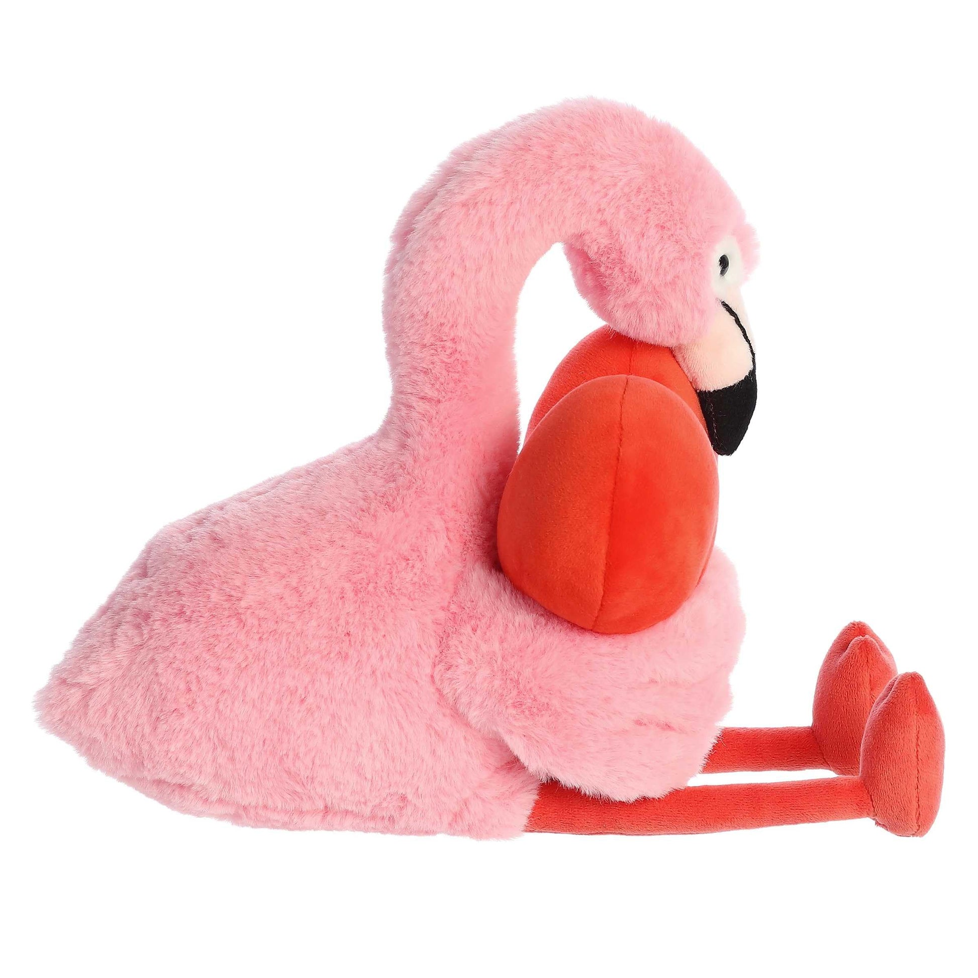 Aurora® Heartwarming Valentine Heart Huggers™ Fiora Flamingo™ Stuffed Animal - Decorative Charm - Loveable Companions - Pink 11 Inches