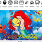 Wall Decor Backdrop for Mermaid Birthday Decorations, Mermaid Themed Banner for Birthday Party Supplies (5x3ft)