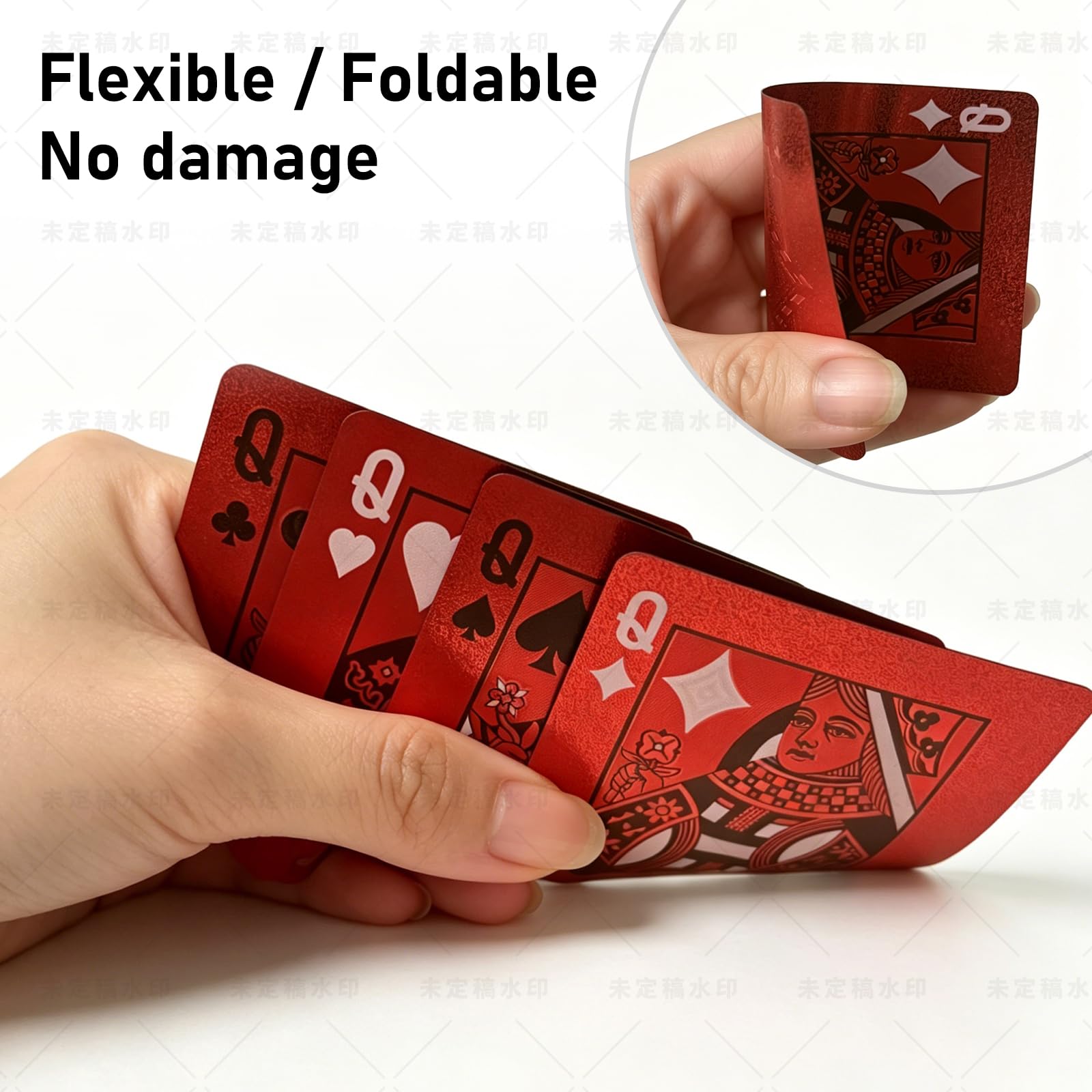 Huztocmr Waterproof Playing Cards,PVC Plastic Poker Cards with Matte Finish,Set for Adults,Beach Pool Travel Camping Family Game Night,Suitable