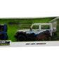 Jada Just Trucks 1:24 2007 Jeep Wrangler Die-Cast Truck w/Tire Rack, Toys for Kids and Adults(Grey/Primer Black)