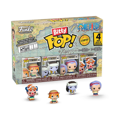 Funko Bitty Pop! One Piece - Nami, Arlong, Nojiko, and A Surprise Mystery Mini Figure - 0.9 Inch (2.2 Cm) Collectable - Stackable Display Shelf