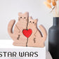 MissNaNa Personalized Family Name Puzzle Custom Wooden Bear Puzzles