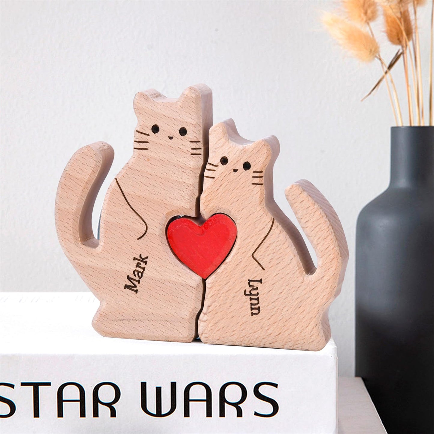 MissNaNa Personalized Family Name Puzzle Custom Wooden Bear Puzzles