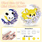 Uermis 2 Pack Cute Dog Micro Building Set, Mini Animal Set with Moon Flower Wreath, Creative Art Craft and Home Decor, Ideal Gift for Teens Adults