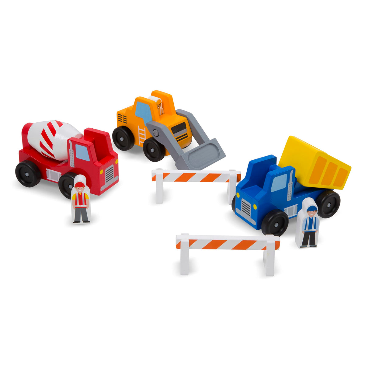Melissa & Doug Construction Vehicle Wooden Play Set (8 pcs)