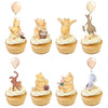 48 Pcs Classic Winnie Cupcake Toppers Cake Topper Cute Baby Shower Decorations Adorable For Bee Themed Party Decor Welcome Baby First Birthday
