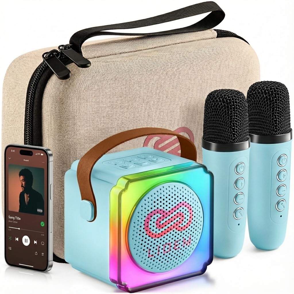 Karaoke Machine for Kids (1, Blue)