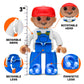 Playmags Large Magnetic Figures Community Set of 15 Pieces - 3” Play People Perfect for Magnetic Toys Building Blocks - STEM Learning Toys for Kids
