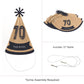 Big Dot of Happiness 70th Milestone Birthday - Cone Happy Birthday Party Hats for Adults - Set of 8 (Standard Size)
