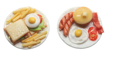 ThaiHonest Mixed Set 2 Dollhouse Miniature Pancake and Sandwich, Dollhouse Collectibles