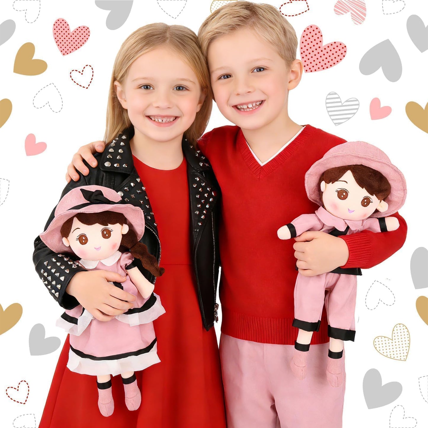 FPYWO Soft Baby Doll, Plush Rag Doll Toys for 1+ Year Old Girls & Boys, Huggable Toddler Doll Snuggle Buddy, Ideal First Birthday Gift, Snuggle Buddy