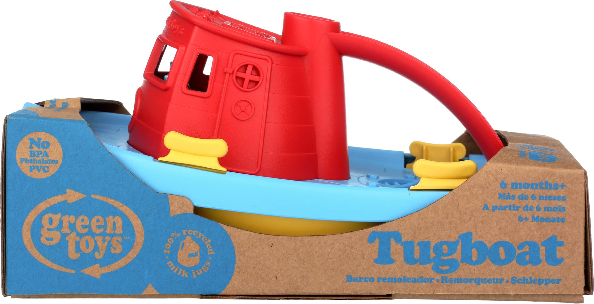 Green Toys My First Tugboat - BPA, Phthalates Free Bath Toys for Kids, Toddlers. Toys and Games