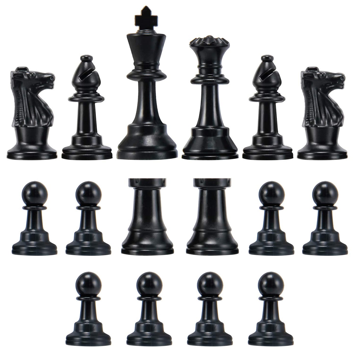 AMEROUS Chess Pieces, Chessmen with 3.75” King Height, Figure Figurine Chess Pawns for Chess Board Game - Pieces Only