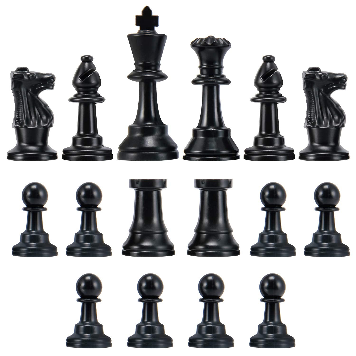 AMEROUS Chess Pieces, Chessmen with 3.75” King Height, Figure Figurine Chess Pawns for Chess Board Game - Pieces Only