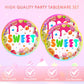 40Pcs Candyland Party Decorations Candy Paper Plates & Napkins, for Candy Land Birthday Party Decorations & Lollipop Themed Tableware Set Sweet