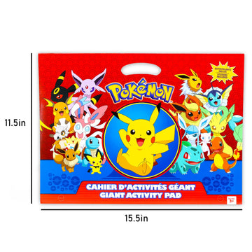 Pokemon Sticker Activity Pad Bundle - 50+ Stickers, Coloring Pages 11"x14"