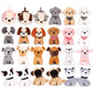 Niceup 24PCS Adopt a Puppy Party Favors Kids Mini Plush Dog Non-candy Easter Basket Stuffers Bulk Stuffed Animals Dog Paw Adoption Pet Doll Toys