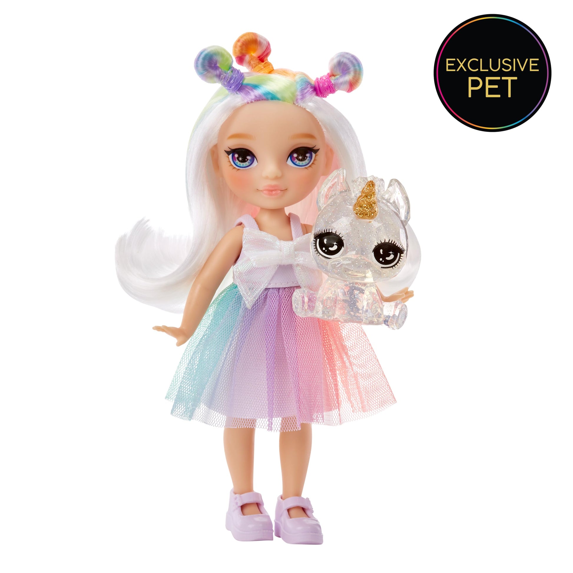 Rainbow High Littles - Opal Raine, Rainbow 5.5" Posable Small Doll with Purse, Magical Pet Unicorn, Girls Toy Gift, Kids Ages 4-12 Years