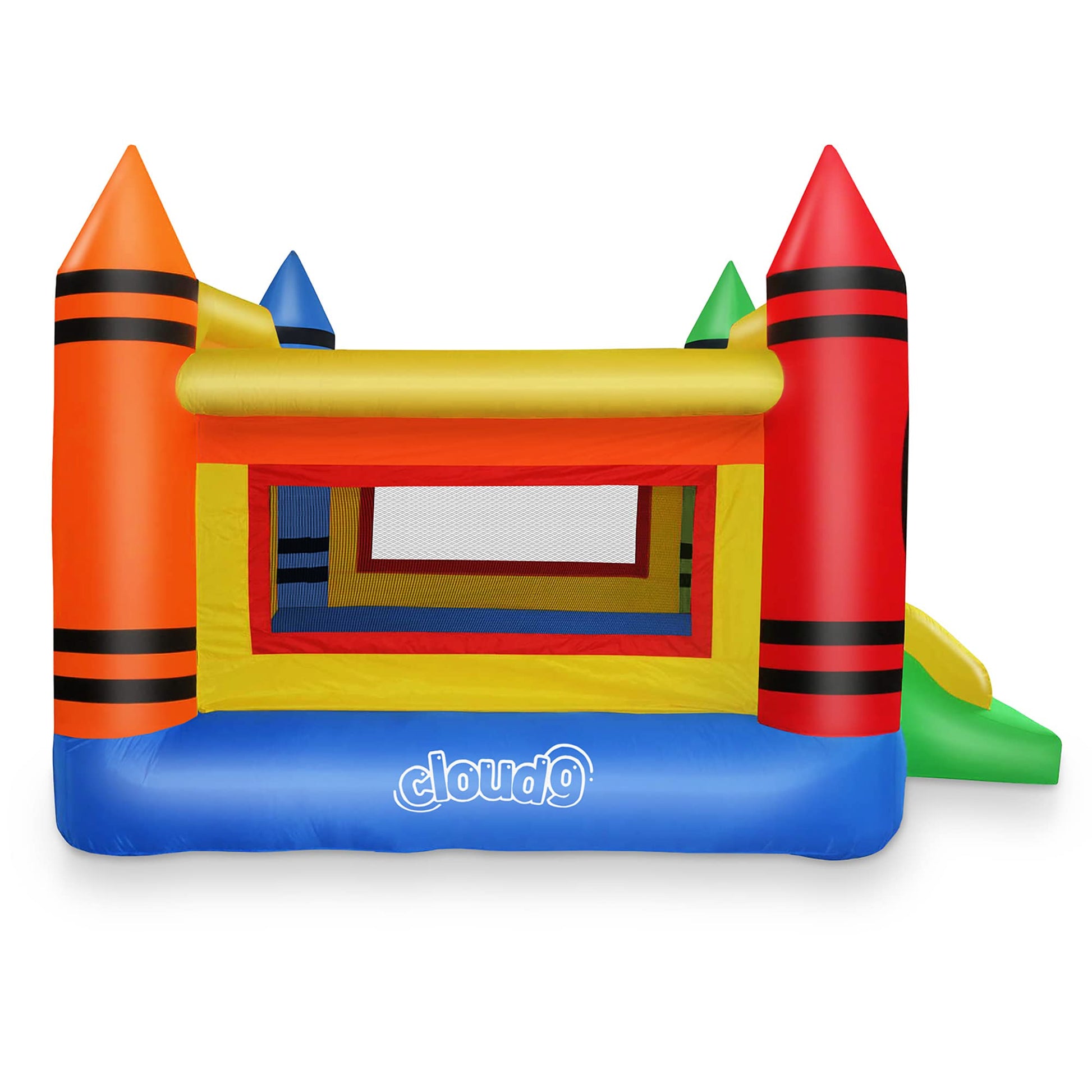 Cloud 9 Mighty Bounce House - Mini Crayon - Inflatable Kids Jumper with Blower