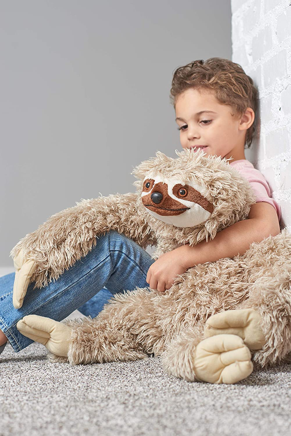 Wild Republic Jumbo Sloth Plush, Giant Stuffed Animal, Plush Toy, Gifts for Kids, 30 Inches