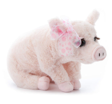 The Petting Zoo, Lash'z Pig Stuffed Animal, Gifts for Girls, Pig Plush Toy 12 inches