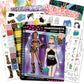 8.5"×6.5" Dressup Sticker Book - 20 Pages Portable Sticker Activity Book with Fashion Design Stickers for Teens & Adults, Creative Dressup Fun