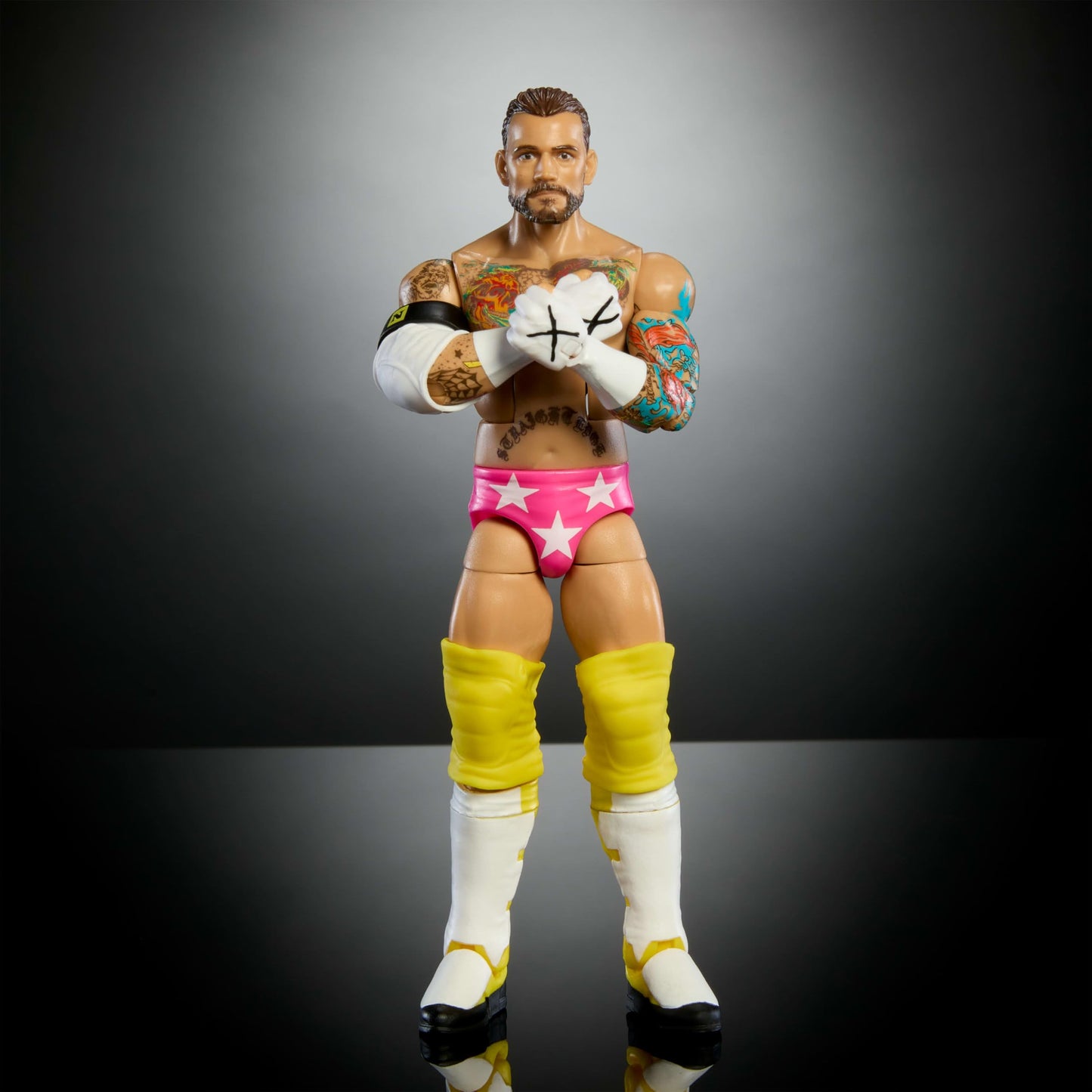 Mattel WWE Elite Action Figure & Accessories, Series #113 6-inch Collectible 6-inch Collectible CM Punk with 25 Articulation Points & Swappable Hands