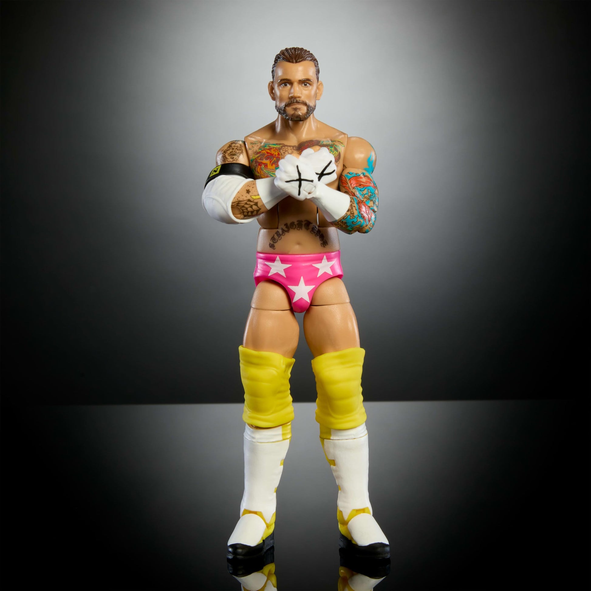 Mattel WWE Elite Action Figure & Accessories, Series #113 6-inch Collectible 6-inch Collectible CM Punk with 25 Articulation Points & Swappable Hands