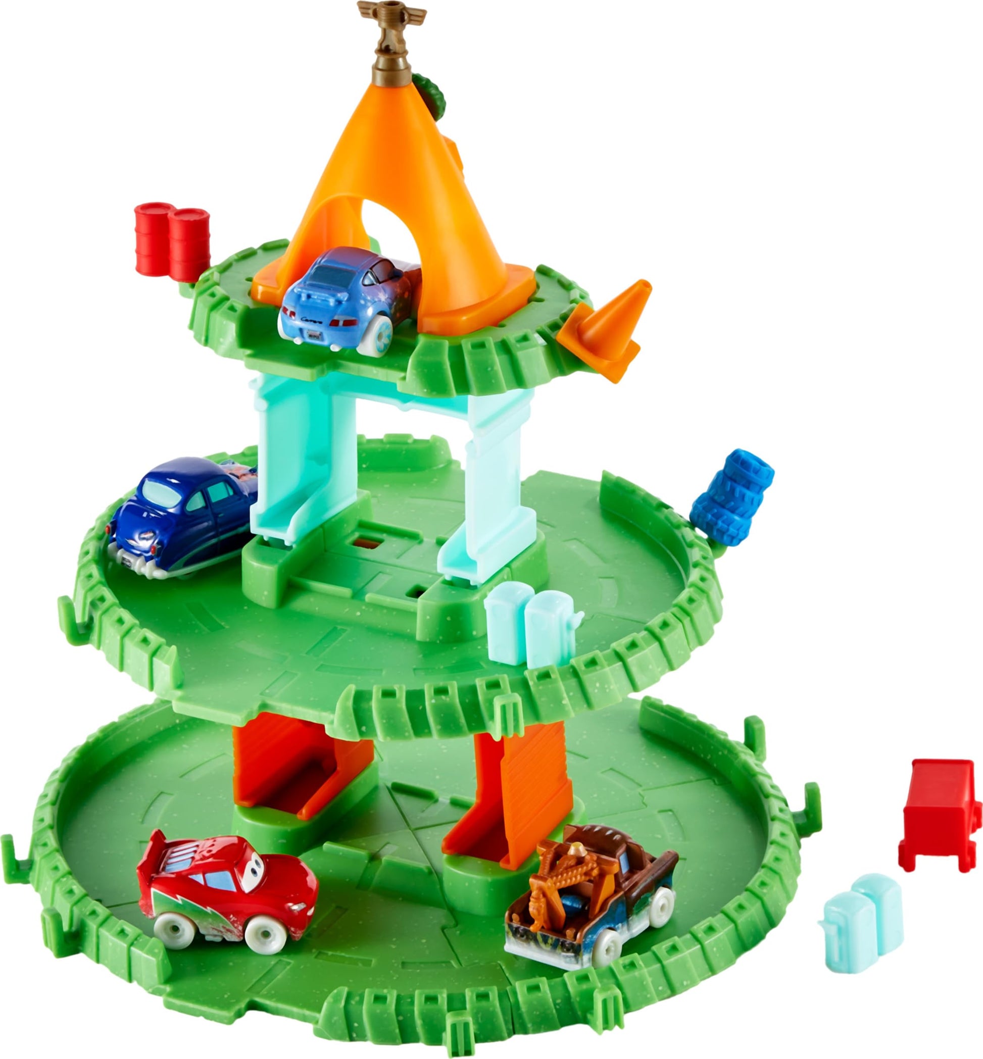 Mattel Disney Pixar Cars Mini Racers Advent Calendar, 25 Surprises Include 4 Mini Toy Cars & Reconfigurable Playset