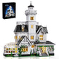 Magic House Building Set with LED Light, Owens House Blocks Toy, Creator Architecture Model Building Kit, Compatible with Lego Horror House, Home