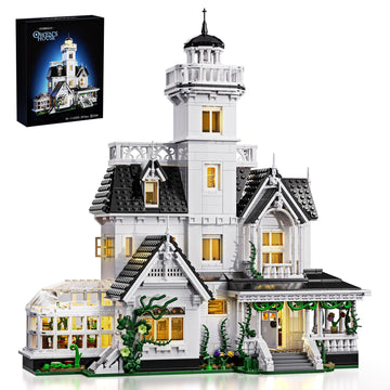 Magic House Building Set with LED Light, Owens House Blocks Toy, Creator Architecture Model Building Kit, Compatible with Lego Horror House, Home