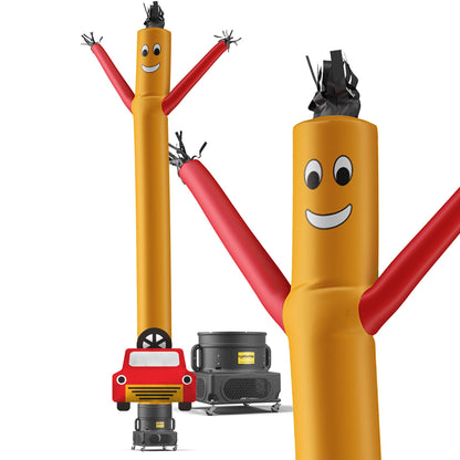 LookOurWay Air Dancers Wacky Waving Inflatable Tube Guy Set - 20ft Tall Inflatable Puppet Dancer Tube Man with Blower - Yellow, Cartoon, Grand