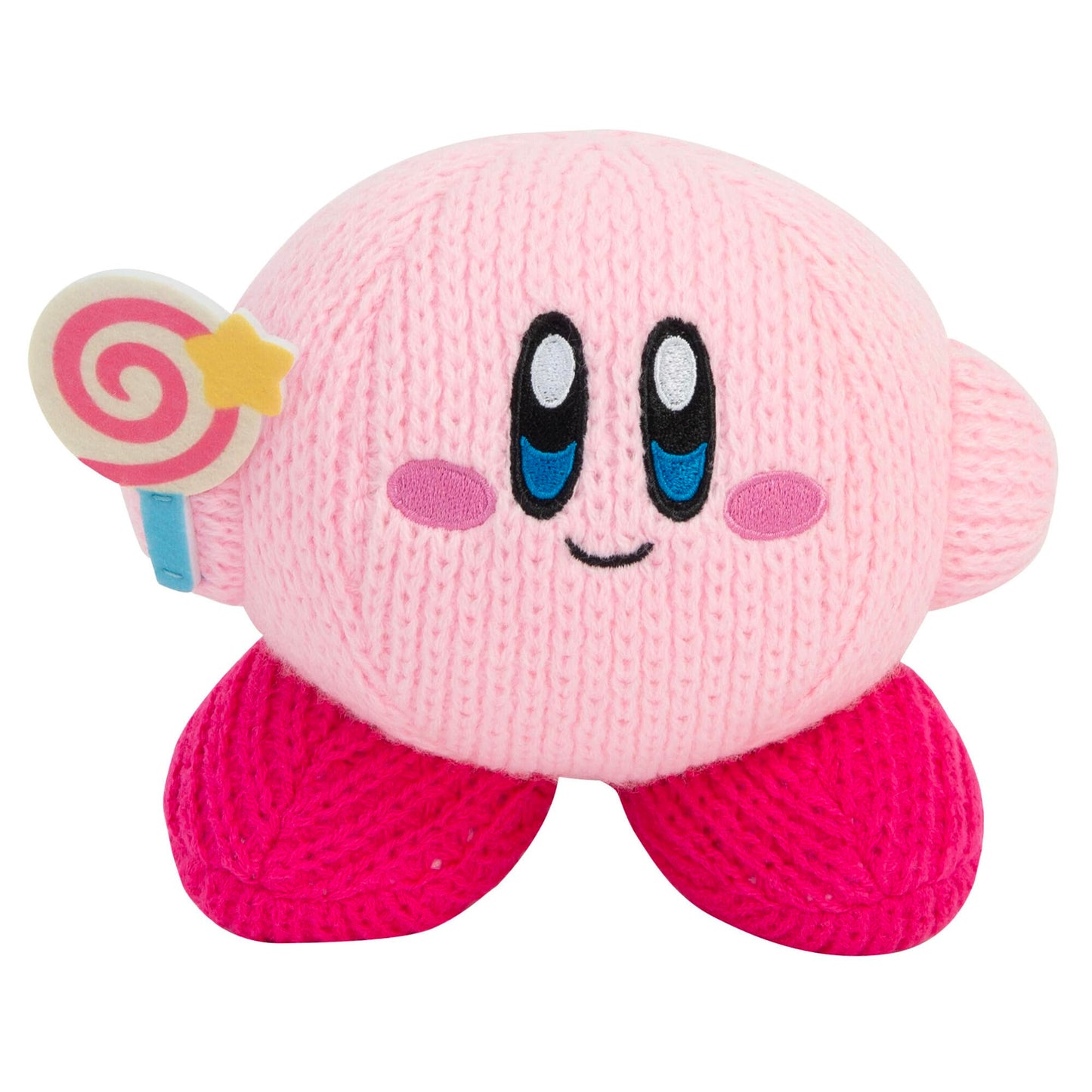Tomy Nuiguru Knit Kirby Plushies - Hovering Kirby - Officially Licensed Crochet Gaming Plushies with Soft Knit Texture - Valentine's Day Gift