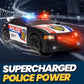 Liberty Imports Motorized Police Cruiser Kids Toy Cop Car Electric Model Rush & Rescue Vehicle 1/16 Scale with Button Activated Forward Reverse