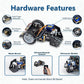 LAFVIN MicroBit Smart Robot Car for MakeCode and MicroPython,STEM Educational Coding Robot for Kids Beginner(Without Micro:bit)