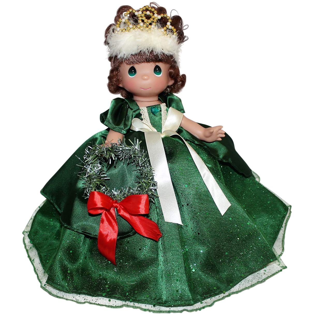 Precious Moments 12" Make The Holidays Sparkle & Shine Brunette Doll