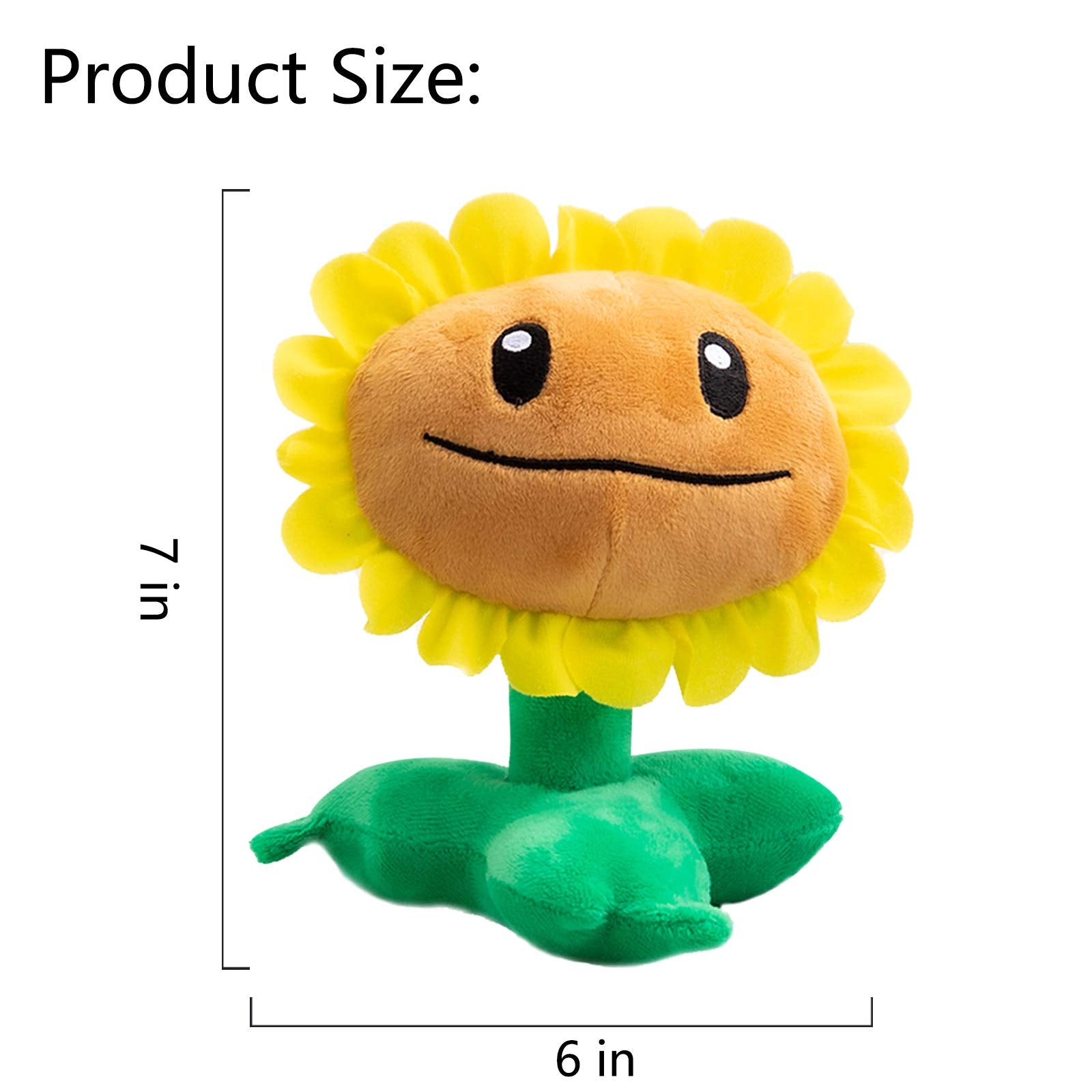 Maikerry 1 PC Plants Plush Toy PVZ Stuffed Figure Doll Sunflower Plush New for Children, Great Gifts for Kids and Fans