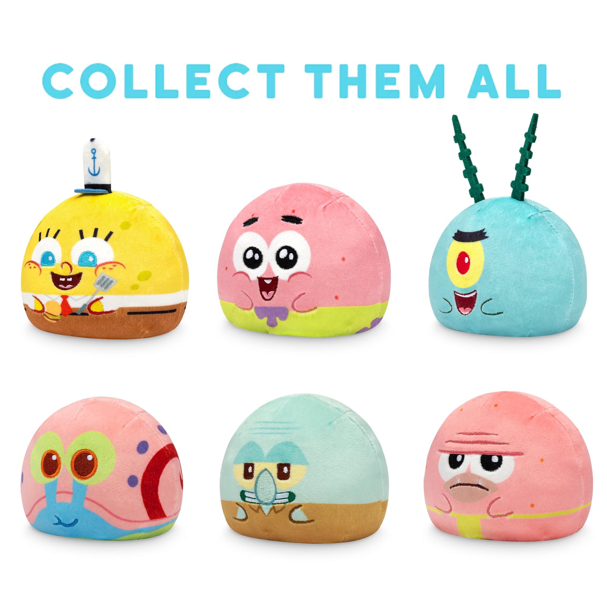 TeeTurtle Spongebob Squarepants Series Reversible Plushie Mystery Box - 3-Inch Mini Two-Sided Blind Box Plush with Embroidered Details - Cute