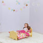 Olivia's Little World - Little Princess 18" Eco-Friendly, fits American Girls Dolls, Wooden Doll Classic Single Bed Yellow & Bedding Set-Summer