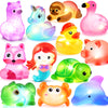 No Hole Bath Toy, 12 Pack Light up Animal, Flashing Color Tub Toys for Toddler Swimming Pool Party Bathtub Bathroom Shower Game, Bathtub Floating