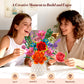 Flowers Bouquet Building Blocks Set - 19 Colorful Flower Building Set Rose, Lily, Peony, 1010 PCS DIY Artificial Botanical Collection for Adults Women
