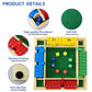 Shut The Box Dice Game 4 Player, Wooden Board Table Games for Kids and Adults, Addition Math Games for Family, Classroom, Party or Bar (10 Numbers)