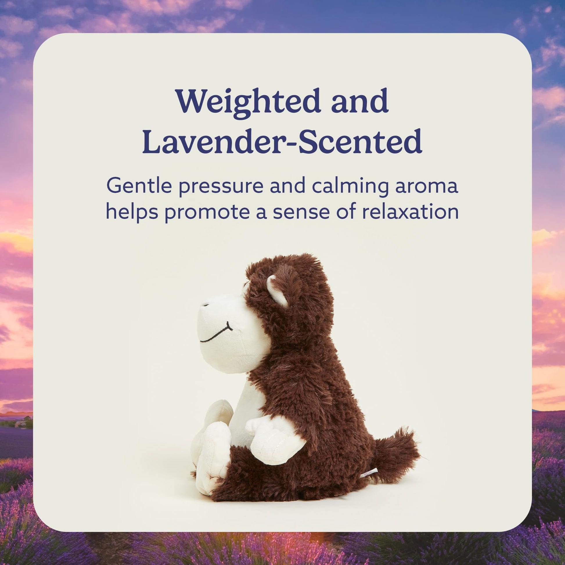 warmies Microwavable & Weighted Stuffed Animals, Monkey - Heated Stuffed Animal Plushie for Warmth & Comfort - Cute Soft Plush Toys for Adults