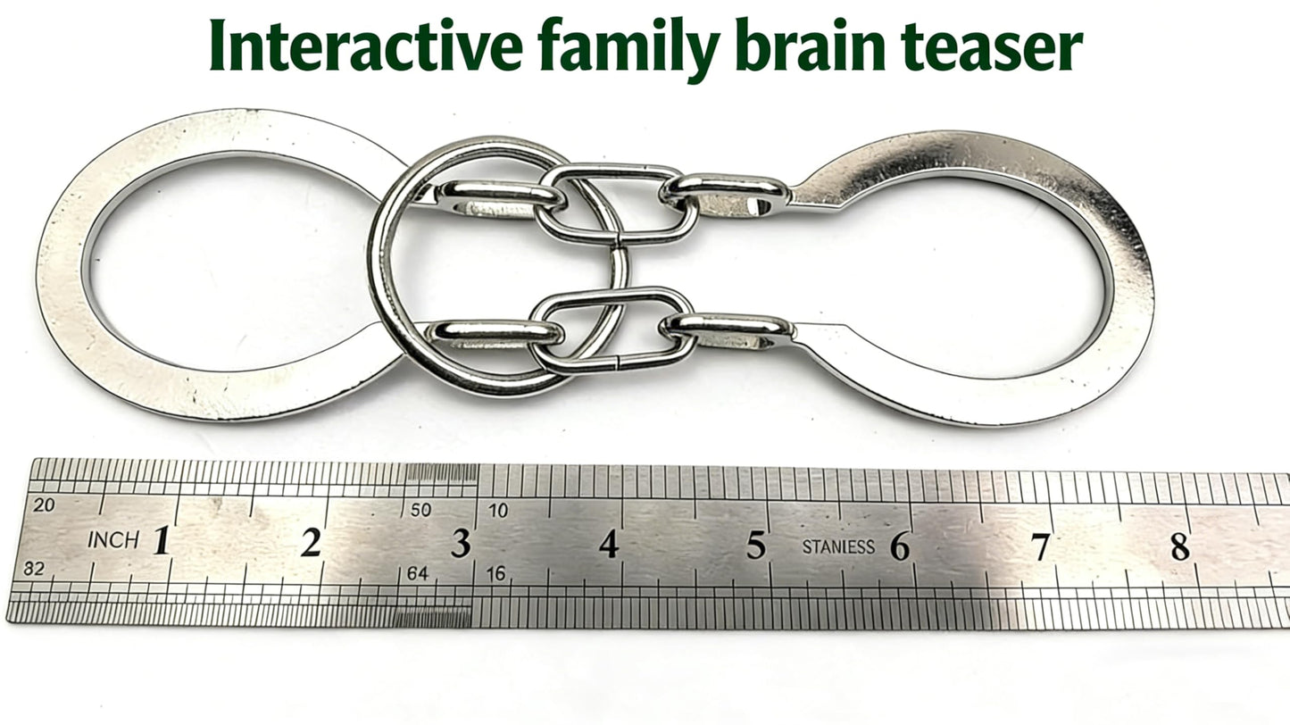 MAGIKON Traditional Brain Teaser, Classical Metal Horseshoe Puzzle Silver