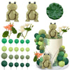 25 PCS Frog Cake Topper Frog Cake Decorations Ball Cake Topper for Frog Birthday Rainforest Party Decoration