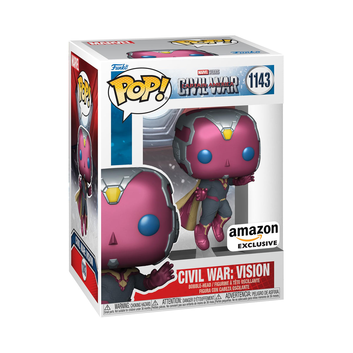 Funko POP! Marvel: Civil War - Vision & Captain America - Amazon Exclusive