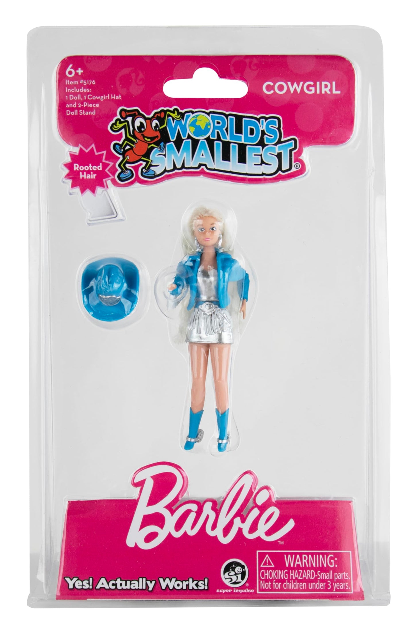World's Smallest Barbie Doll - 4 Inch Miniature Classic Barbie with Stand - Collectible Retro Doll Toy for Girls, Barbie Fans & Miniature Collectors