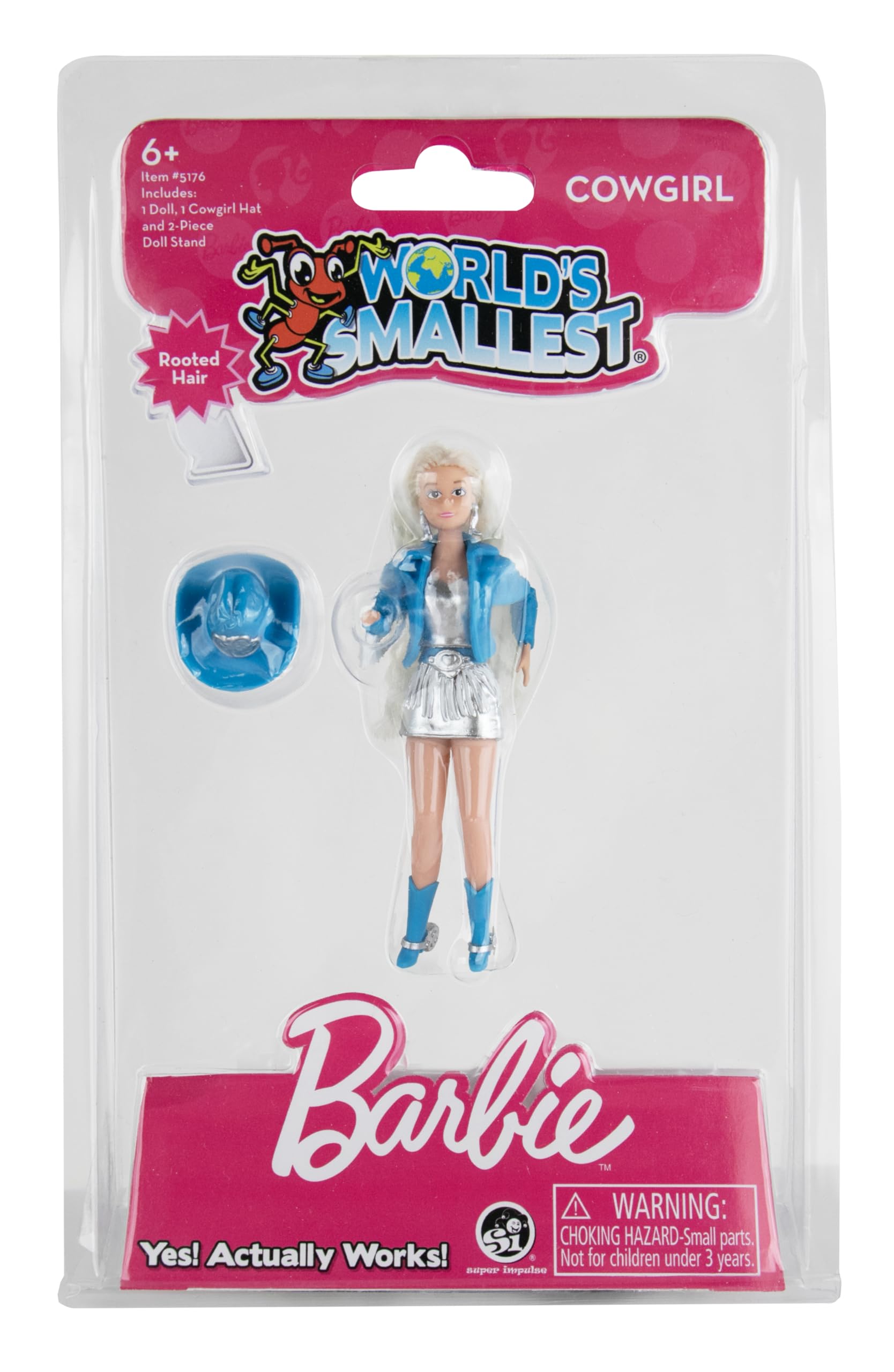 World's Smallest Barbie Doll - 4 Inch Miniature Classic Barbie with Stand - Collectible Retro Doll Toy for Girls, Barbie Fans & Miniature Collectors